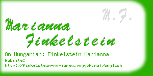 marianna finkelstein business card